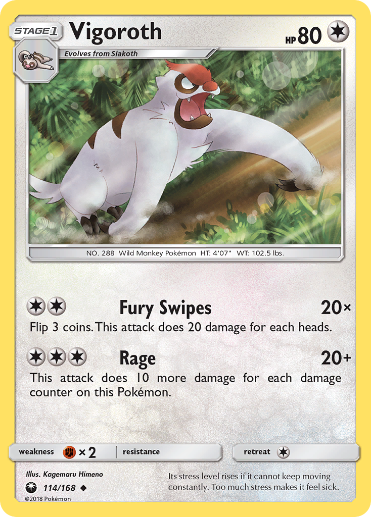 Vigoroth (114/168) [Sun & Moon: Celestial Storm] | Eastridge Sports Cards & Games