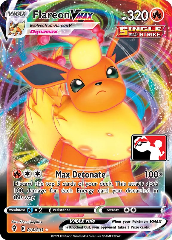 Flareon VMAX (018/203) [Prize Pack Series One] | Eastridge Sports Cards & Games