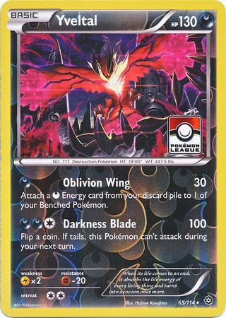 Yveltal (65/114) (Steam Siege League Promo) [XY: Steam Siege] | Eastridge Sports Cards & Games