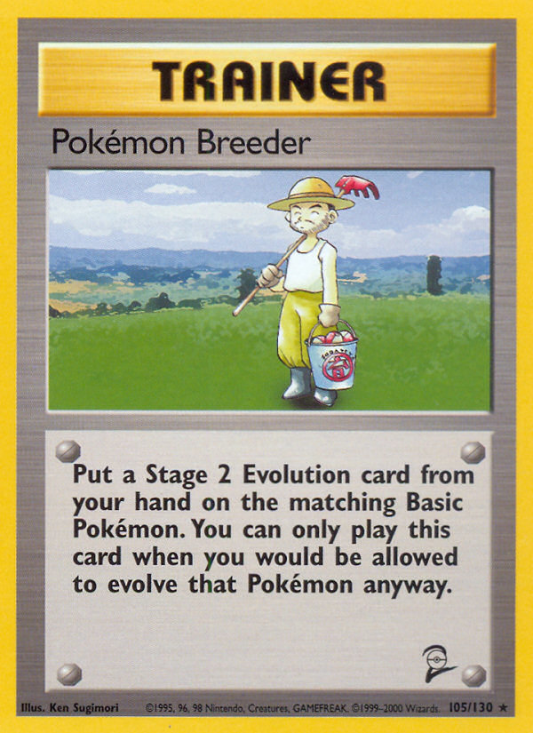 Pokemon Breeder (105/130) [Base Set 2] | Eastridge Sports Cards & Games