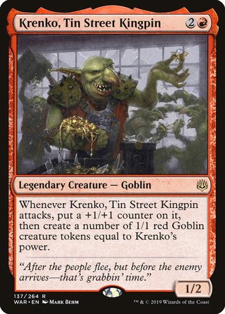 Krenko, Tin Street Kingpin [War of the Spark] | Eastridge Sports Cards & Games