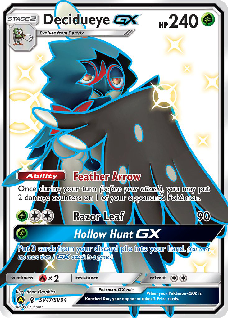 Decidueye GX (SV47/SV94) [Sun & Moon: Hidden Fates - Shiny Vault] | Eastridge Sports Cards & Games