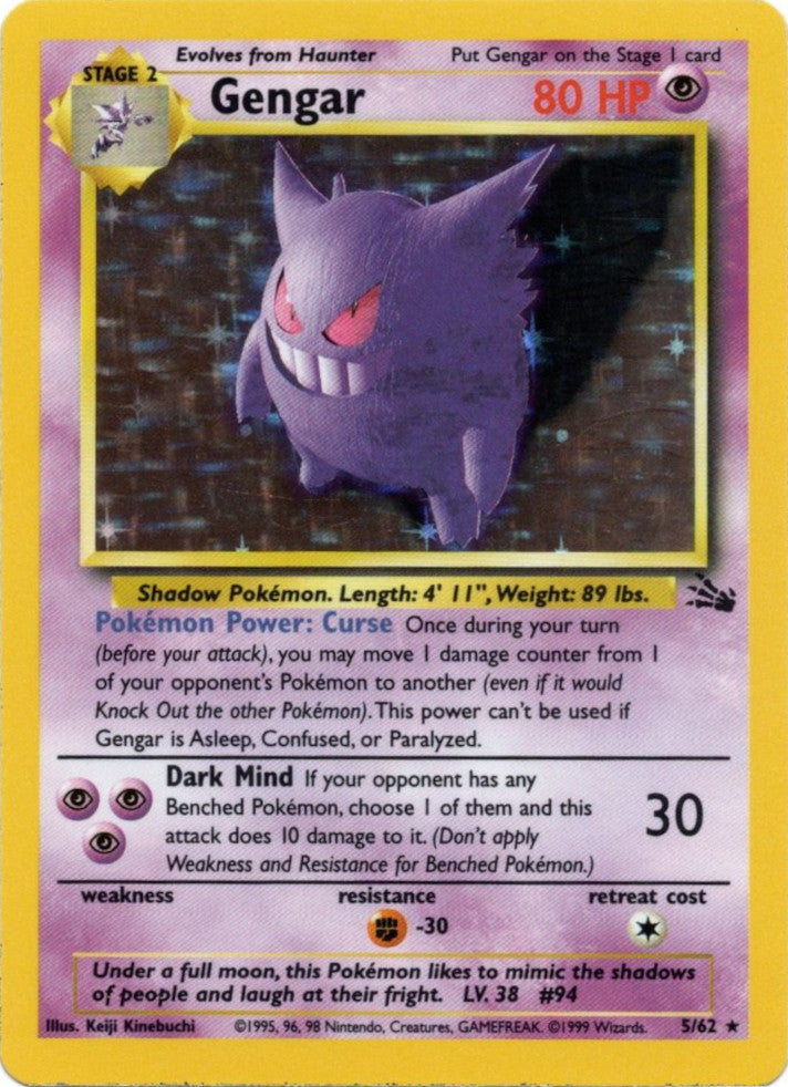 Gengar (5/62) [Fossil Unlimited] | Eastridge Sports Cards & Games