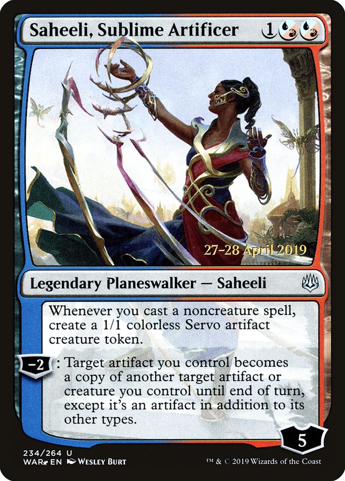 Saheeli, Sublime Artificer  [War of the Spark Prerelease Promos] | Eastridge Sports Cards & Games