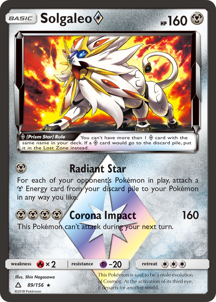 Solgaleo (89/156) (Prism Star) [Sun & Moon: Ultra Prism] | Eastridge Sports Cards & Games