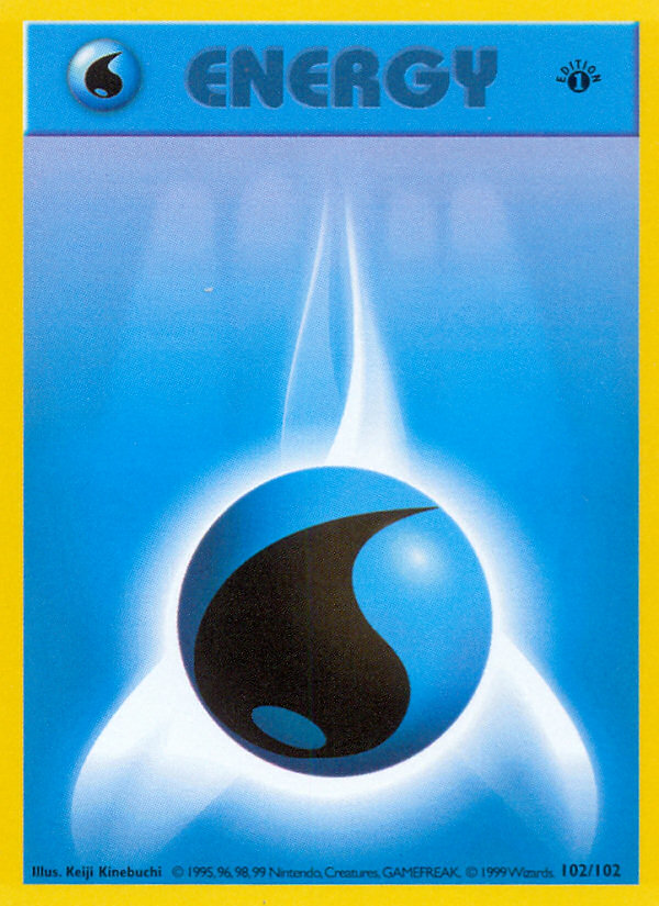 Water Energy (102/102) (Shadowless) [Base Set 1st Edition] | Eastridge Sports Cards & Games