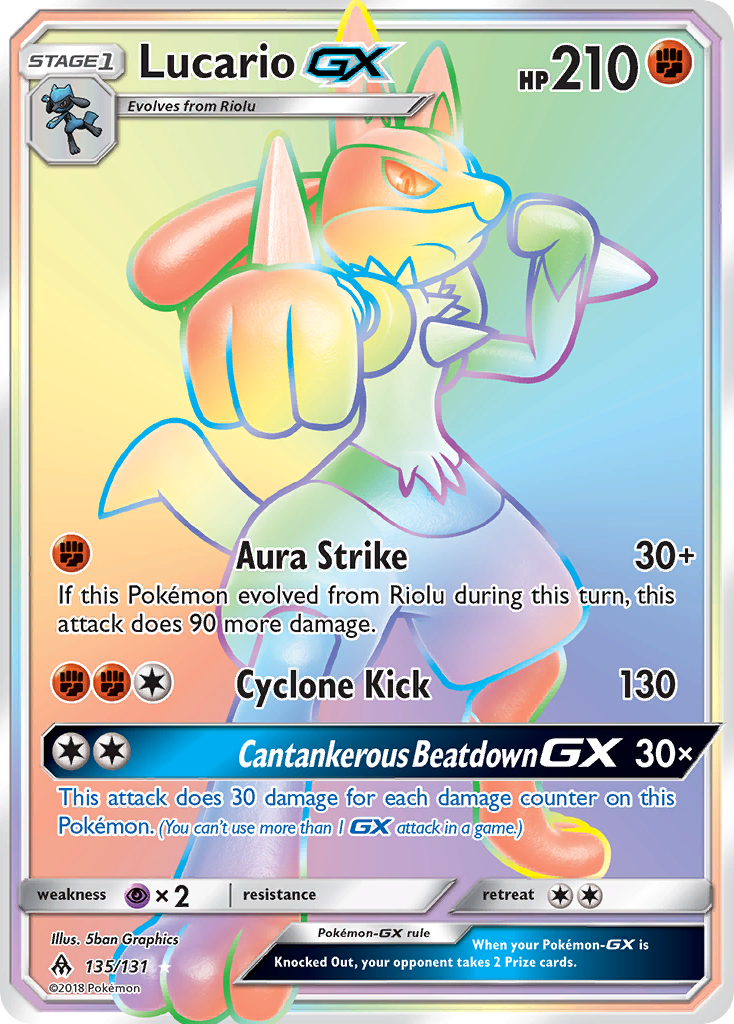 Lucario GX (135/131) [Sun & Moon: Forbidden Light] | Eastridge Sports Cards & Games