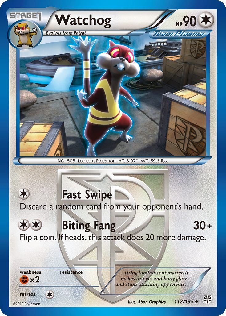 Watchog (112/135) [Black & White: Plasma Storm] | Eastridge Sports Cards & Games