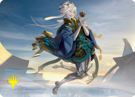 Moonfolk Puzzlemaker Art Card (Gold-Stamped Signature) [Kamigawa: Neon Dynasty Art Series] | Eastridge Sports Cards & Games