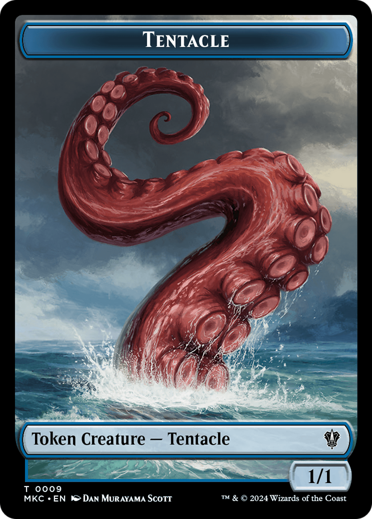 Tentacle // Koma's Coil Double-Sided Token [Murders at Karlov Manor Commander Tokens] | Eastridge Sports Cards & Games