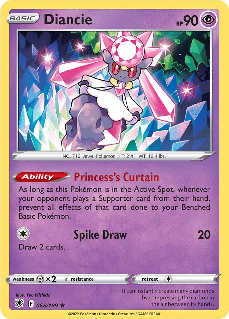 Diancie (068/189) [Sword & Shield: Astral Radiance] | Eastridge Sports Cards & Games