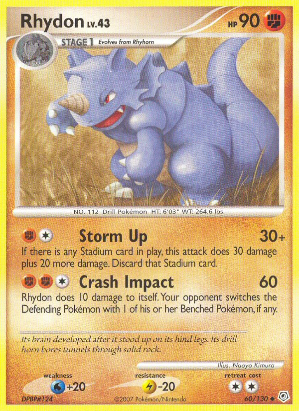 Rhydon (60/130) [Diamond & Pearl: Base Set] | Eastridge Sports Cards & Games