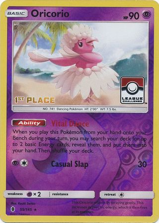 Oricorio (55/145) (League Promo 1st Place) [Sun & Moon: Guardians Rising] | Eastridge Sports Cards & Games