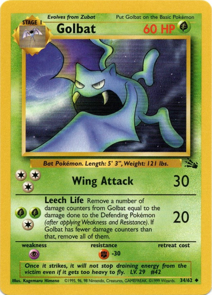 Golbat (34/62) [Fossil Unlimited] | Eastridge Sports Cards & Games