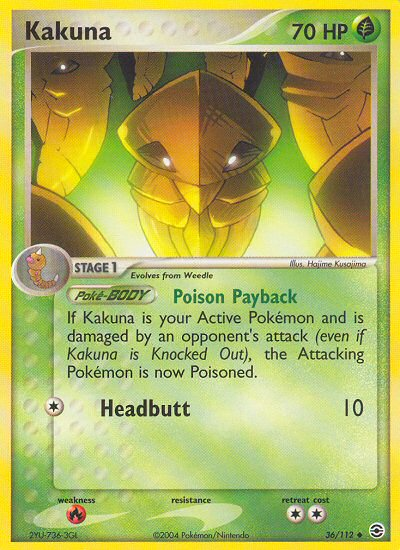 Kakuna (36/112) [EX: FireRed & LeafGreen] | Eastridge Sports Cards & Games