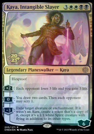 Kaya, Intangible Slayer [Phyrexia: All Will Be One Prerelease Promos] | Eastridge Sports Cards & Games