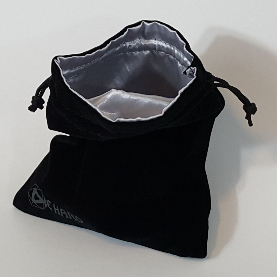 Die Hard Dice Satin Lined Velvet Dice Bag - Large Black | Eastridge Sports Cards & Games