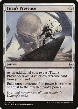 Titan's Presence [Battle for Zendikar] | Eastridge Sports Cards & Games