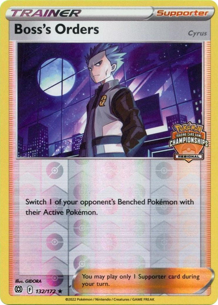 Boss's Orders (132/172) (Regional Championship Promo) [Sword & Shield: Brilliant Stars] | Eastridge Sports Cards & Games