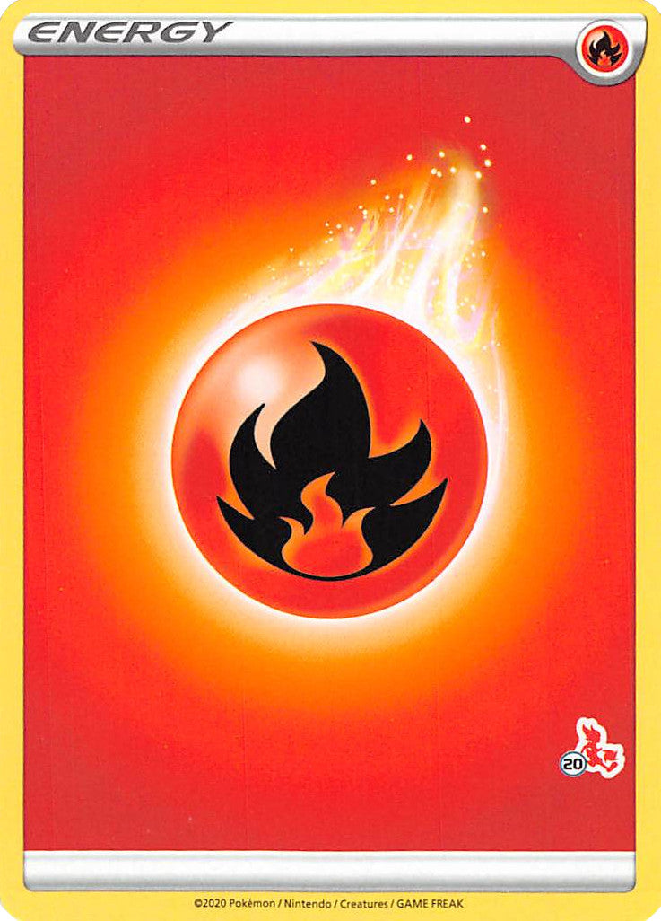 Fire Energy (Cinderace Stamp #20) [Battle Academy 2022] | Eastridge Sports Cards & Games
