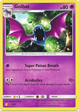 Golbat (6/30) [Sun & Moon: Trainer Kit - Alolan Raichu] | Eastridge Sports Cards & Games