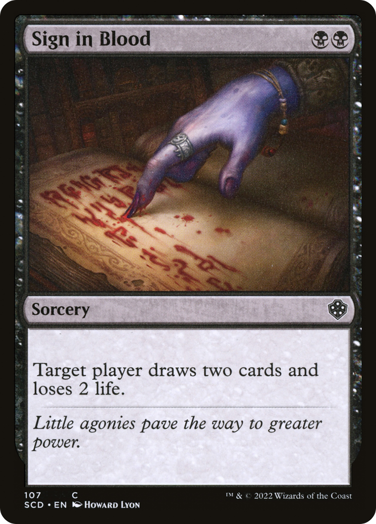 Sign in Blood [Starter Commander Decks] | Eastridge Sports Cards & Games