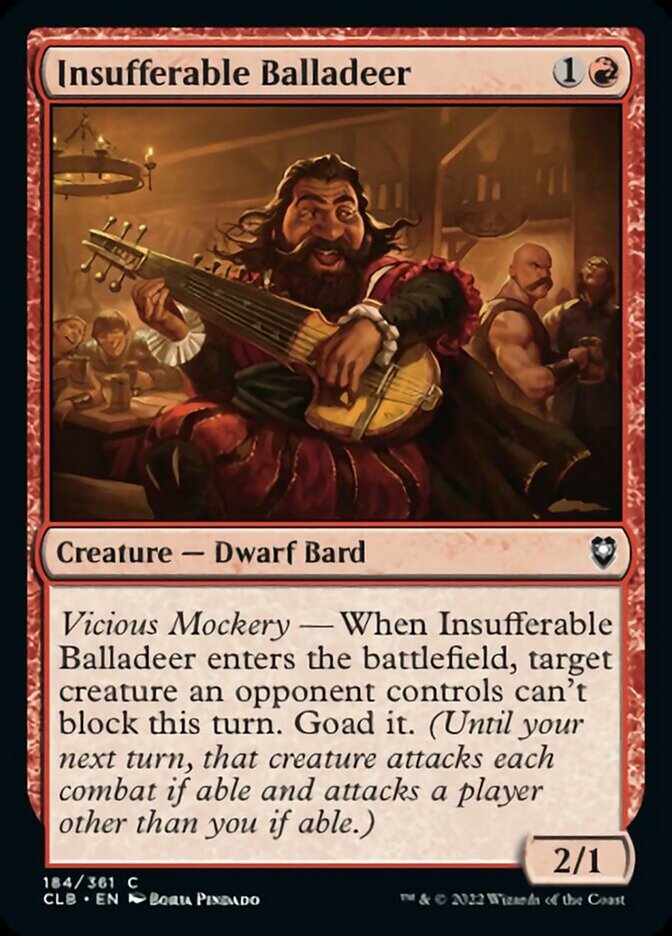 Insufferable Balladeer [Commander Legends: Battle for Baldur's Gate] | Eastridge Sports Cards & Games