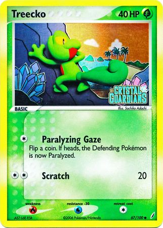 Treecko (67/100) (Stamped) [EX: Crystal Guardians] | Eastridge Sports Cards & Games