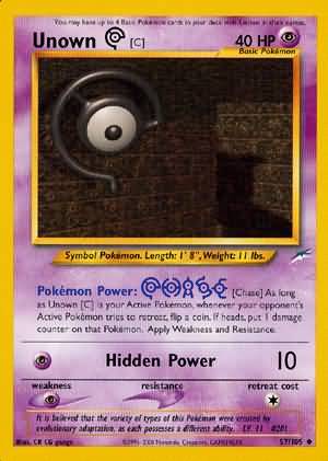 Unown [C] (57/105) [Neo Destiny Unlimited] | Eastridge Sports Cards & Games