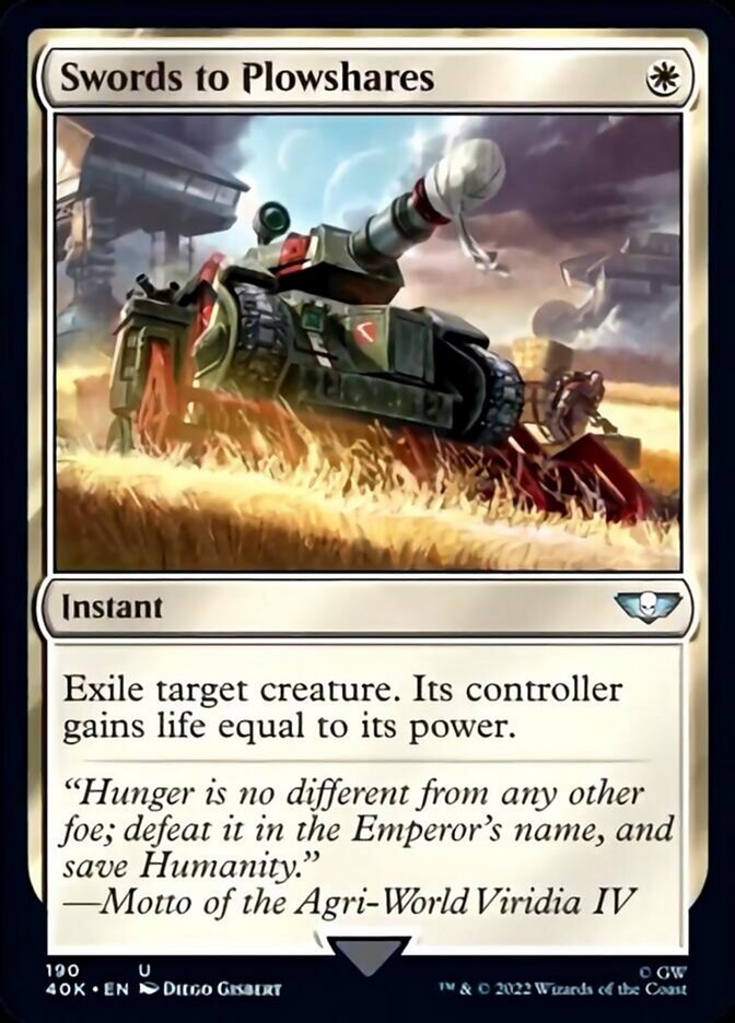 Swords to Plowshares (Surge Foil) [Universes Beyond: Warhammer 40,000] | Eastridge Sports Cards & Games