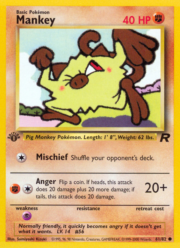 Mankey (61/82) [Team Rocket 1st Edition] | Eastridge Sports Cards & Games