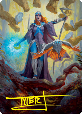 Kasmina, Enigma Sage Art Card (Gold-Stamped Signature) [Strixhaven: School of Mages Art Series] | Eastridge Sports Cards & Games