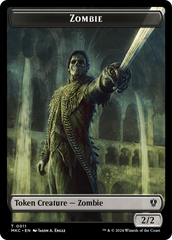 Vizier of Many Faces // Zombie Double-Sided Token [Murders at Karlov Manor Commander Tokens] | Eastridge Sports Cards & Games