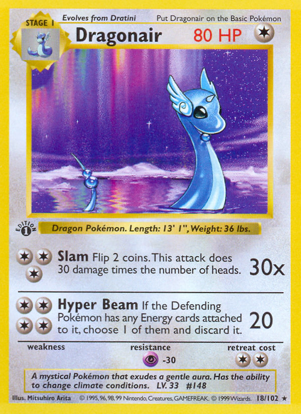 Dragonair (18/102) (Shadowless) [Base Set 1st Edition] | Eastridge Sports Cards & Games