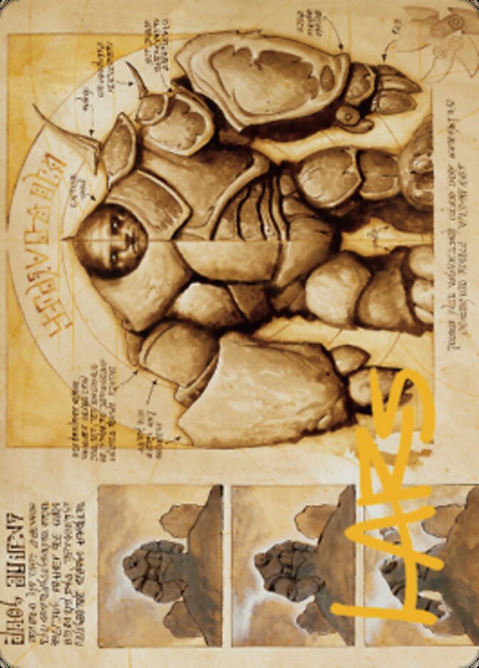 Precursor Golem Art Card (Gold-Stamped Signature) [The Brothers' War Art Series] | Eastridge Sports Cards & Games
