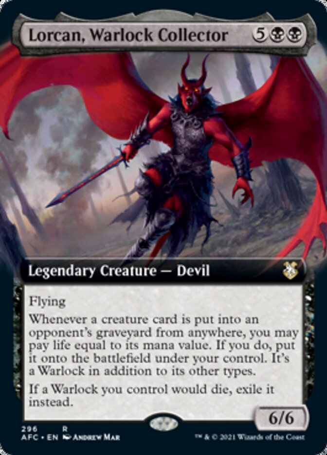 Lorcan, Warlock Collector (Extended) [Dungeons & Dragons: Adventures in the Forgotten Realms Commander] | Eastridge Sports Cards & Games