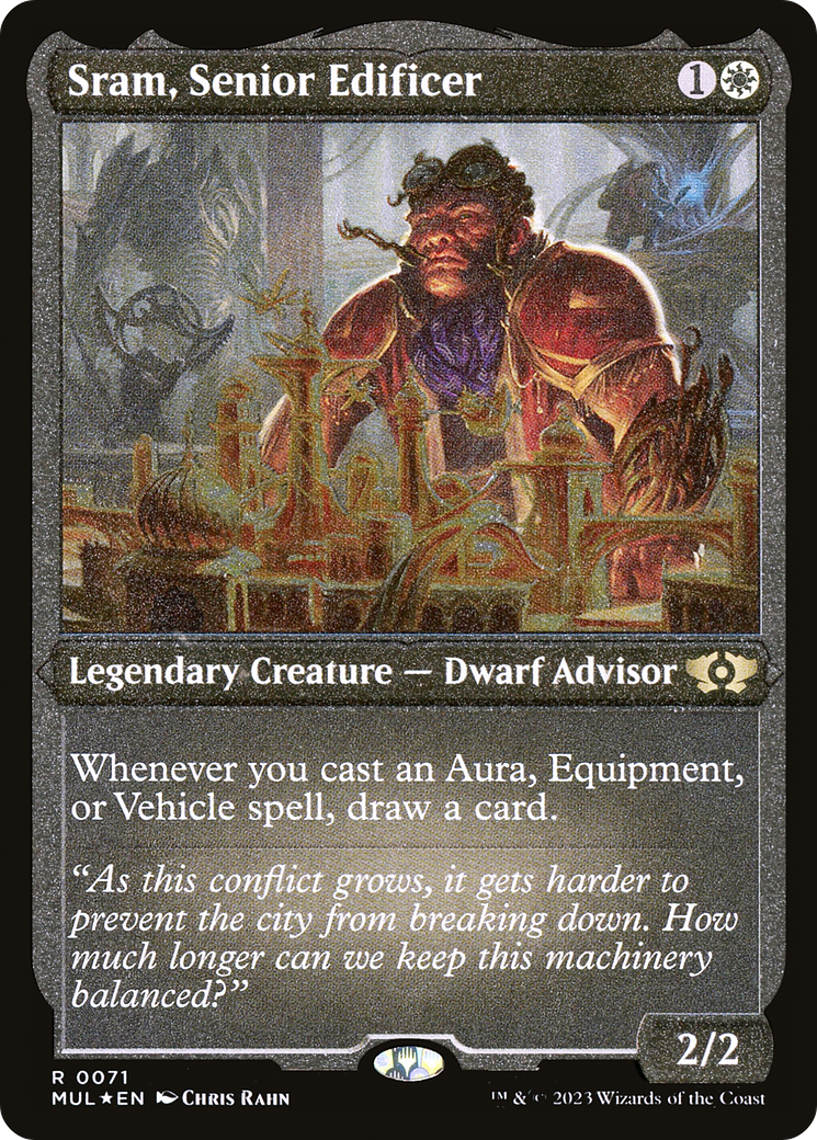 Sram, Senior Edificer (Foil Etched) [Multiverse Legends] | Eastridge Sports Cards & Games