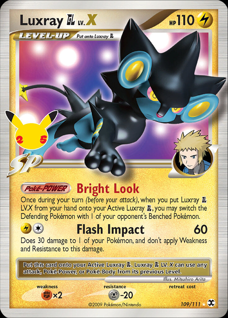 Luxray GL LV.X (109/111) [Celebrations: 25th Anniversary - Classic Collection] | Eastridge Sports Cards & Games