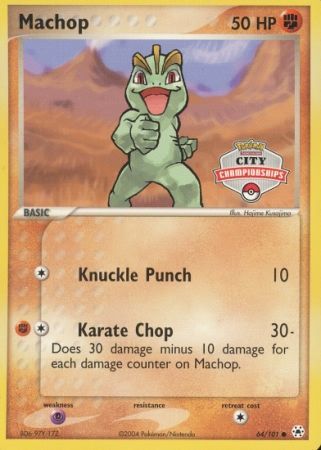 Machop (64/101) (City Championship Promo) [EX: Hidden Legends] | Eastridge Sports Cards & Games