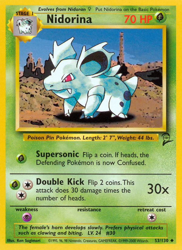 Nidorina (53/130) [Base Set 2] | Eastridge Sports Cards & Games