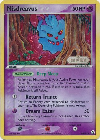 Misdreavus (40/92) (Stamped) [EX: Legend Maker] | Eastridge Sports Cards & Games