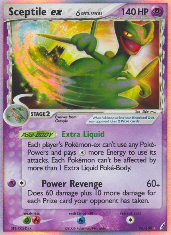 Sceptile ex (96/100) (Delta Species) [EX: Crystal Guardians] | Eastridge Sports Cards & Games