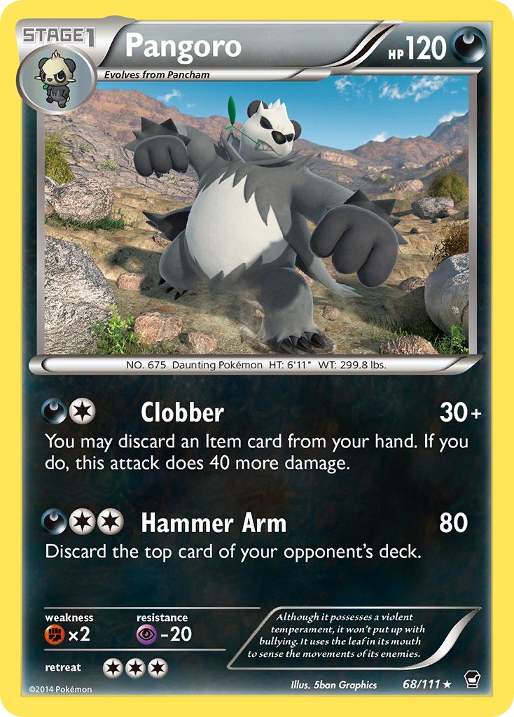 Pangoro (68/111) (Theme Deck Exclusive) [XY: Furious Fists] | Eastridge Sports Cards & Games