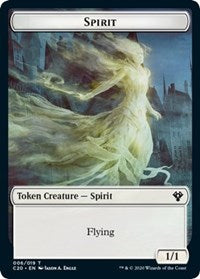 Spirit // Treasure Double-sided Token [Commander 2020 Tokens] | Eastridge Sports Cards & Games