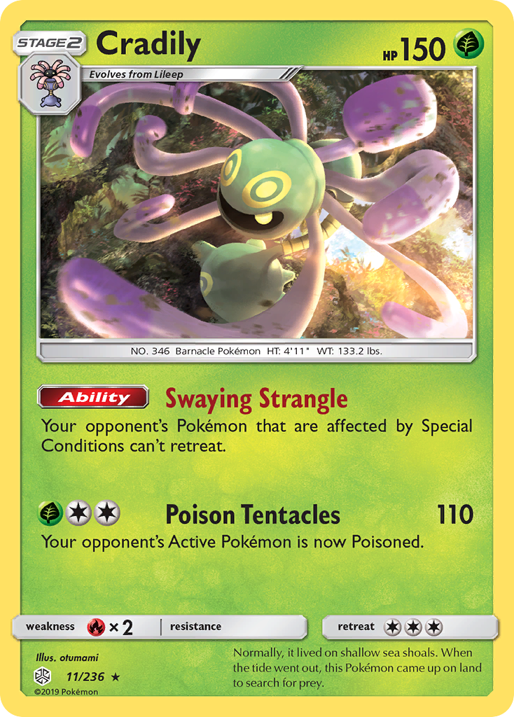 Cradily (11/236) [Sun & Moon: Cosmic Eclipse] | Eastridge Sports Cards & Games