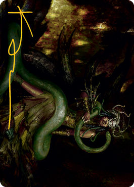 Saryth, the Viper's Fang Art Card (Gold-Stamped Signature) [Innistrad: Midnight Hunt Art Series] | Eastridge Sports Cards & Games