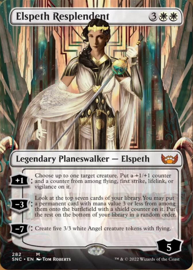 Elspeth Resplendent (Borderless) [Streets of New Capenna] | Eastridge Sports Cards & Games