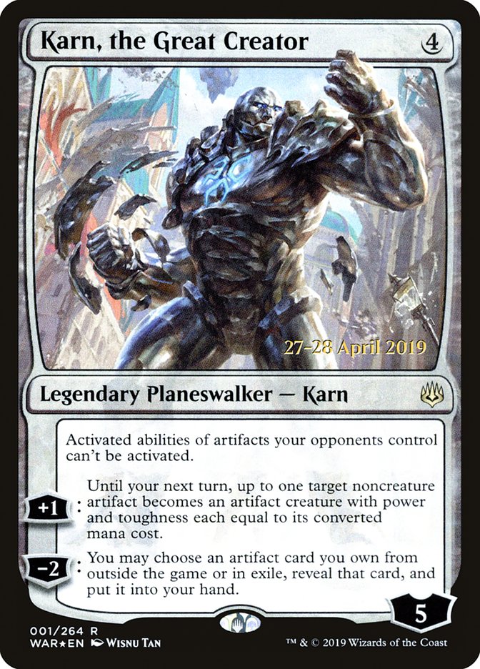 Karn, the Great Creator  [War of the Spark Prerelease Promos] | Eastridge Sports Cards & Games