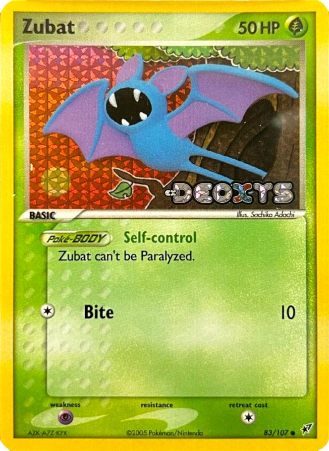 Zubat (83/107) (Stamped) [EX: Deoxys] | Eastridge Sports Cards & Games
