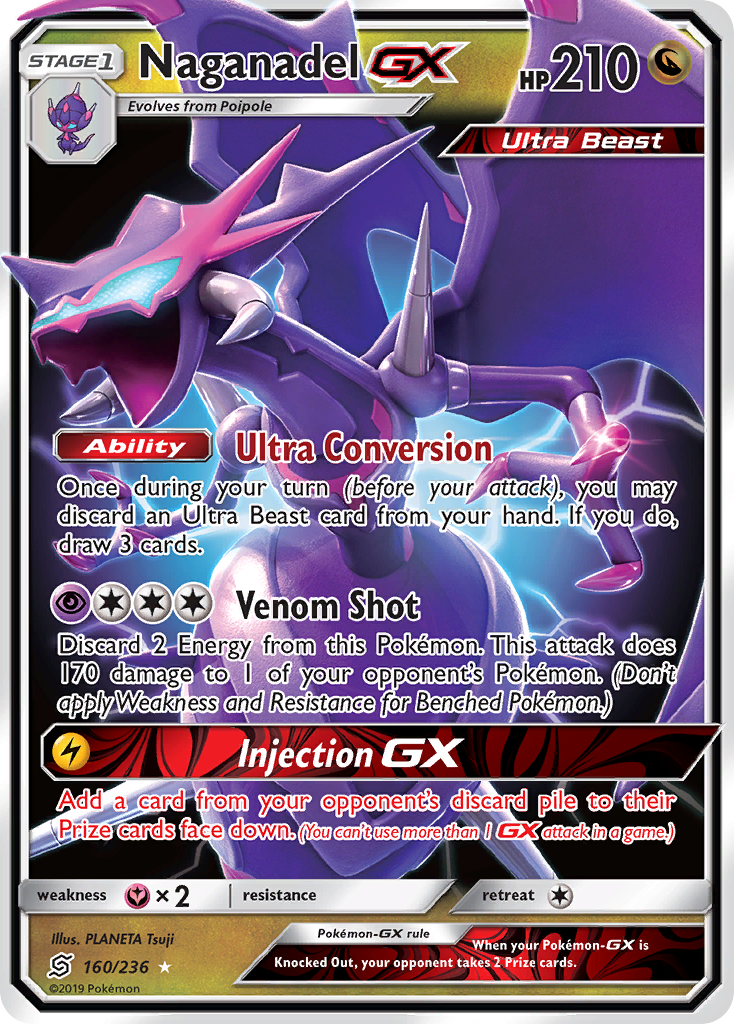 Naganadel GX (160/236) [Sun & Moon: Unified Minds] | Eastridge Sports Cards & Games